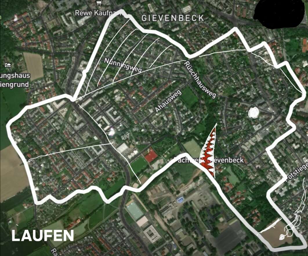 In Distanz Figuren laufen Drache