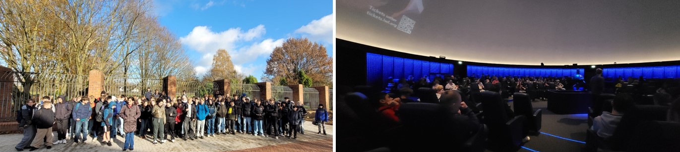 Besuch der 8ten Klassen im Planetarium des LWL Naturkundemuseums 1