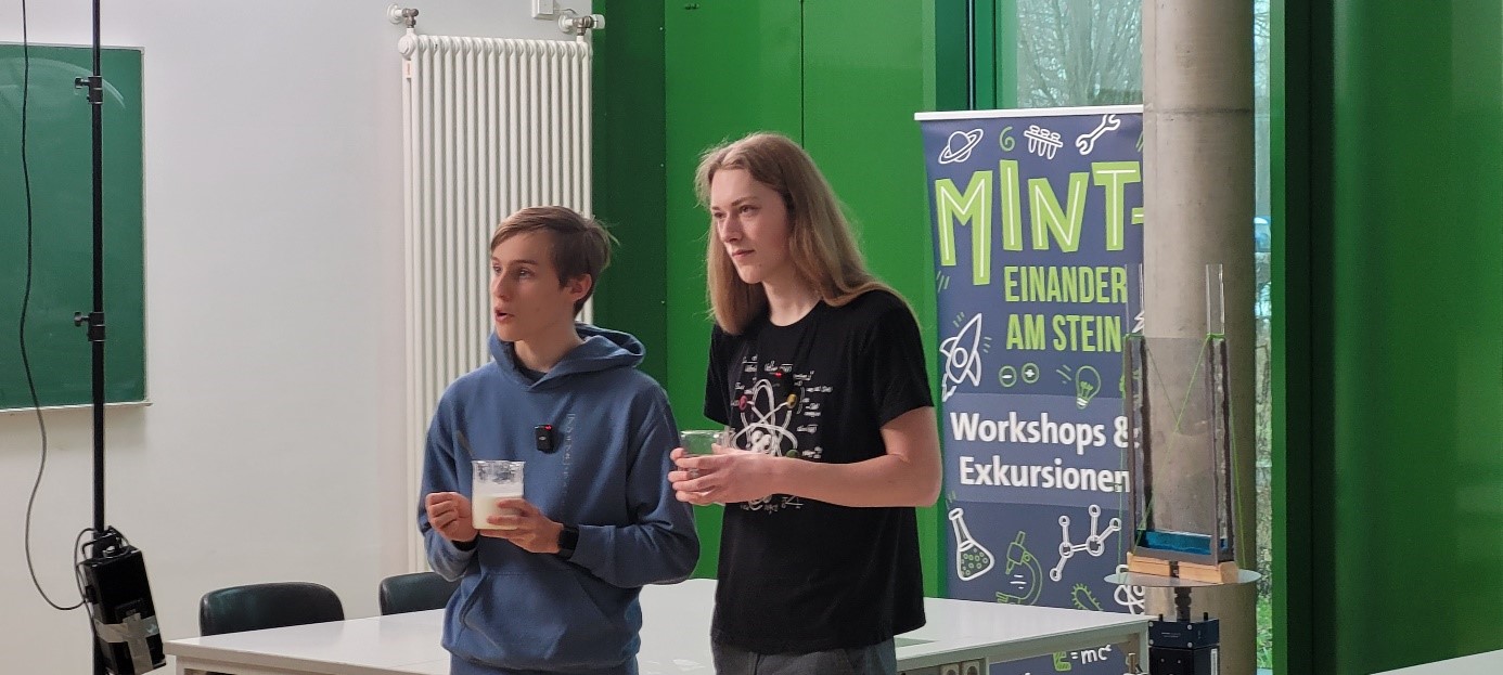 Besuch des Filmteams von Jugend forscht am Stein 2